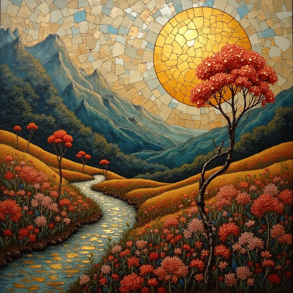 Ethereal Gold and Copper Alien World