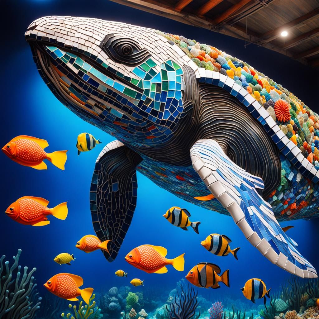 mosaic whale sea turtle hybrid