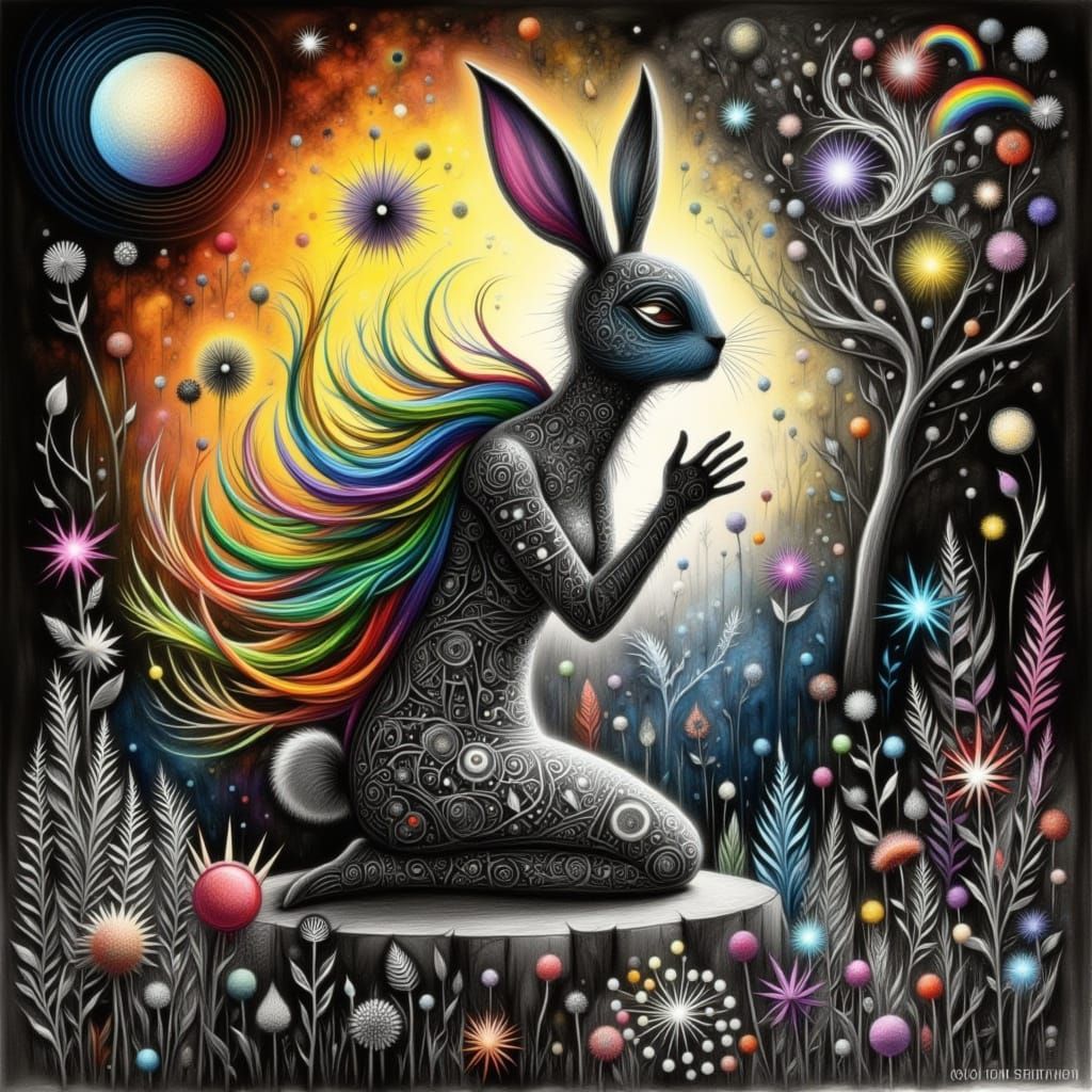 <lora:Dark Dandelions 2:1.0> <lora:Rainbow Forest  2:1.0> <l...