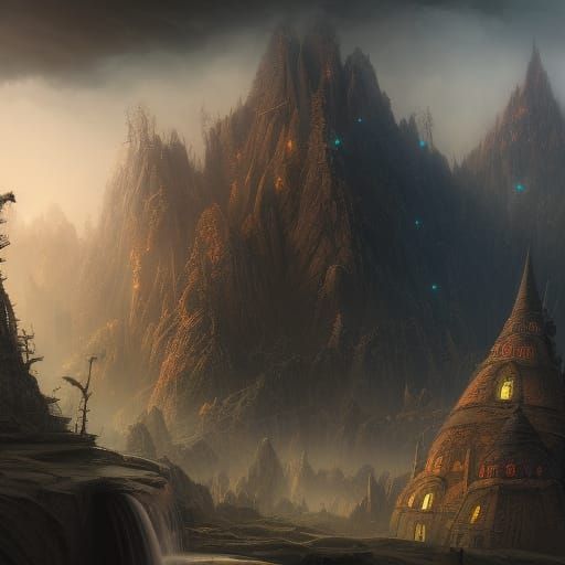 Fantastical Matte Painting with Intricate Details