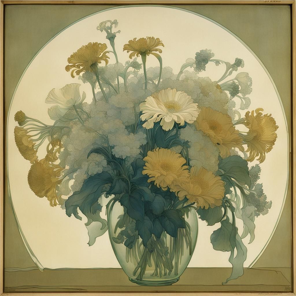 X-Ray Bouquet in Art Nouveau Style
