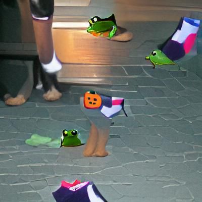 Frog in Socks Trick or Treating