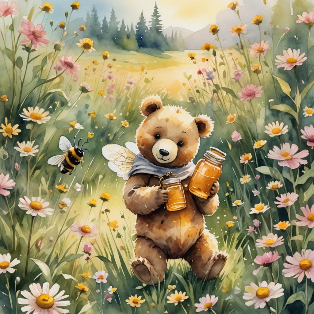 Honey is for bees, silly bear. 🐻