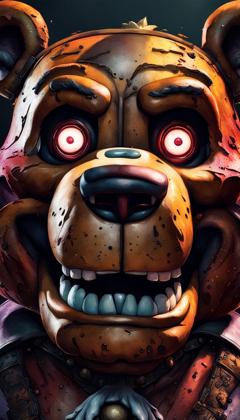 Creepy Freddy Fazbear Animatronic Portrait