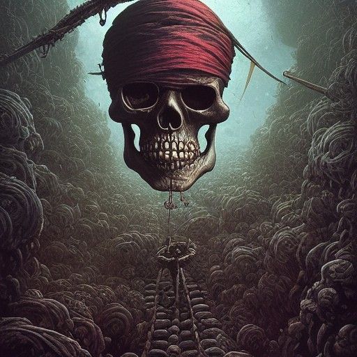 Pirate Skeleton: One-Eyed Willy Digital Art