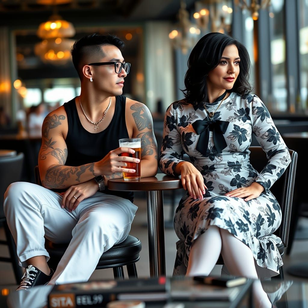 Japanese Hitman and English Woman at Bar