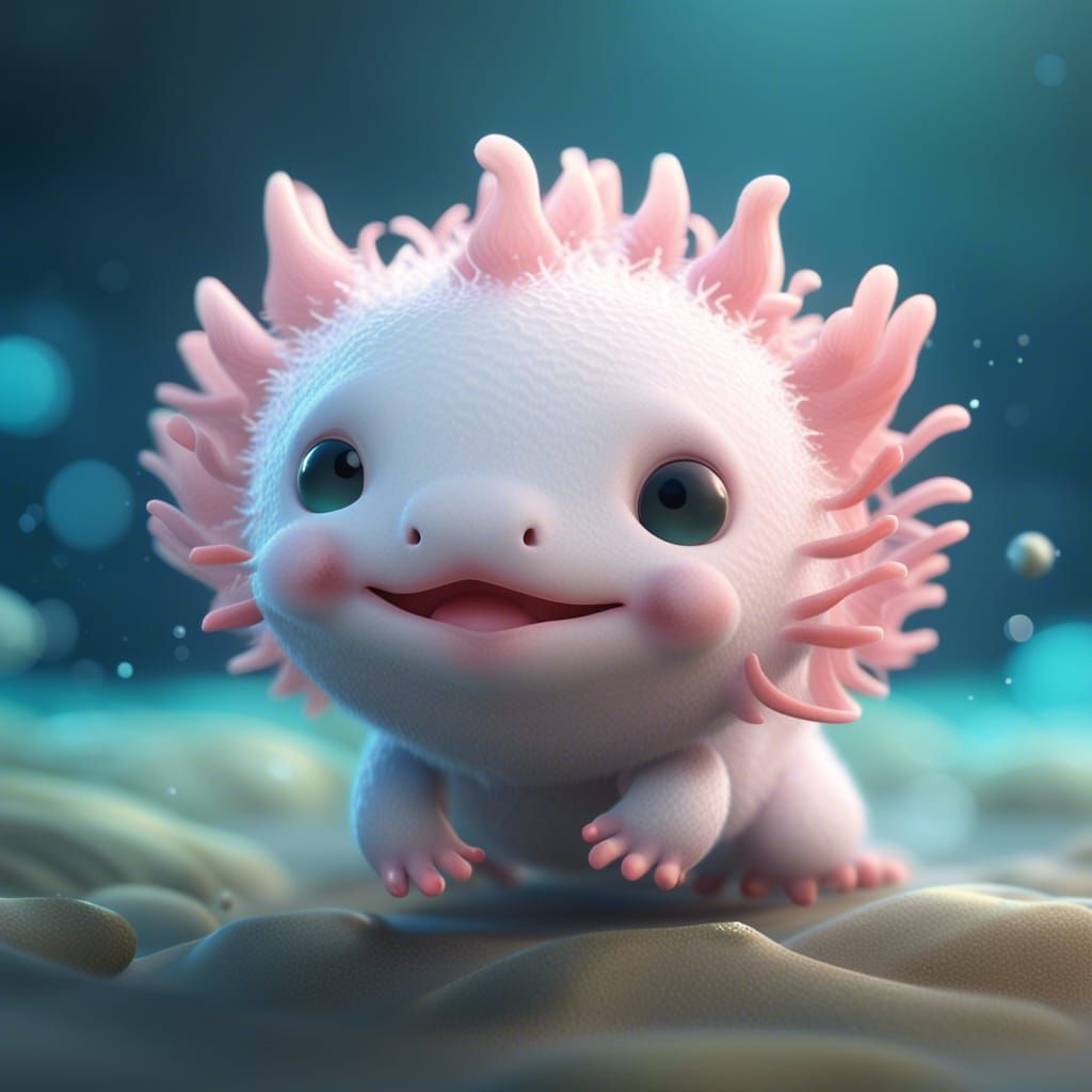 Cute & Adorable Baby Axolotl
