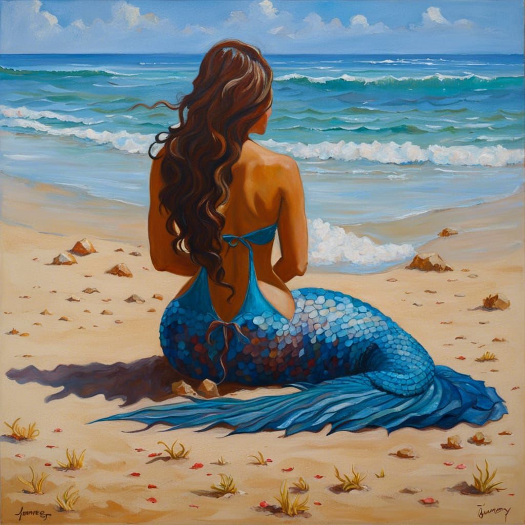 mermaid on the beach