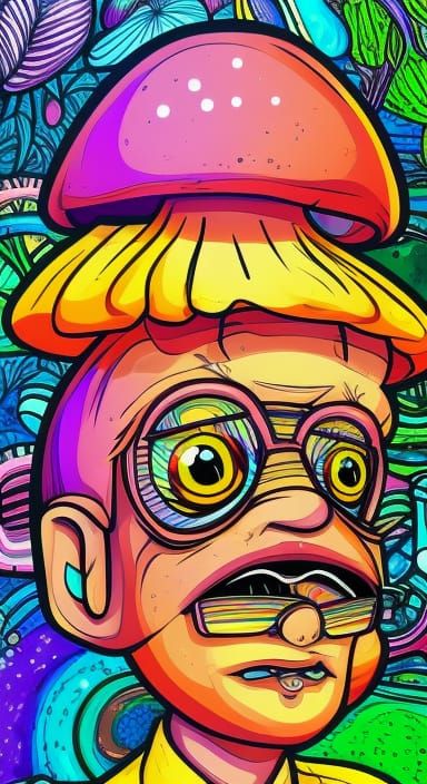 Trippy Mushroom Gnome