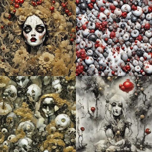 Abandoned Porcelain-China Doll with 5 sd1.5 loras QUAD