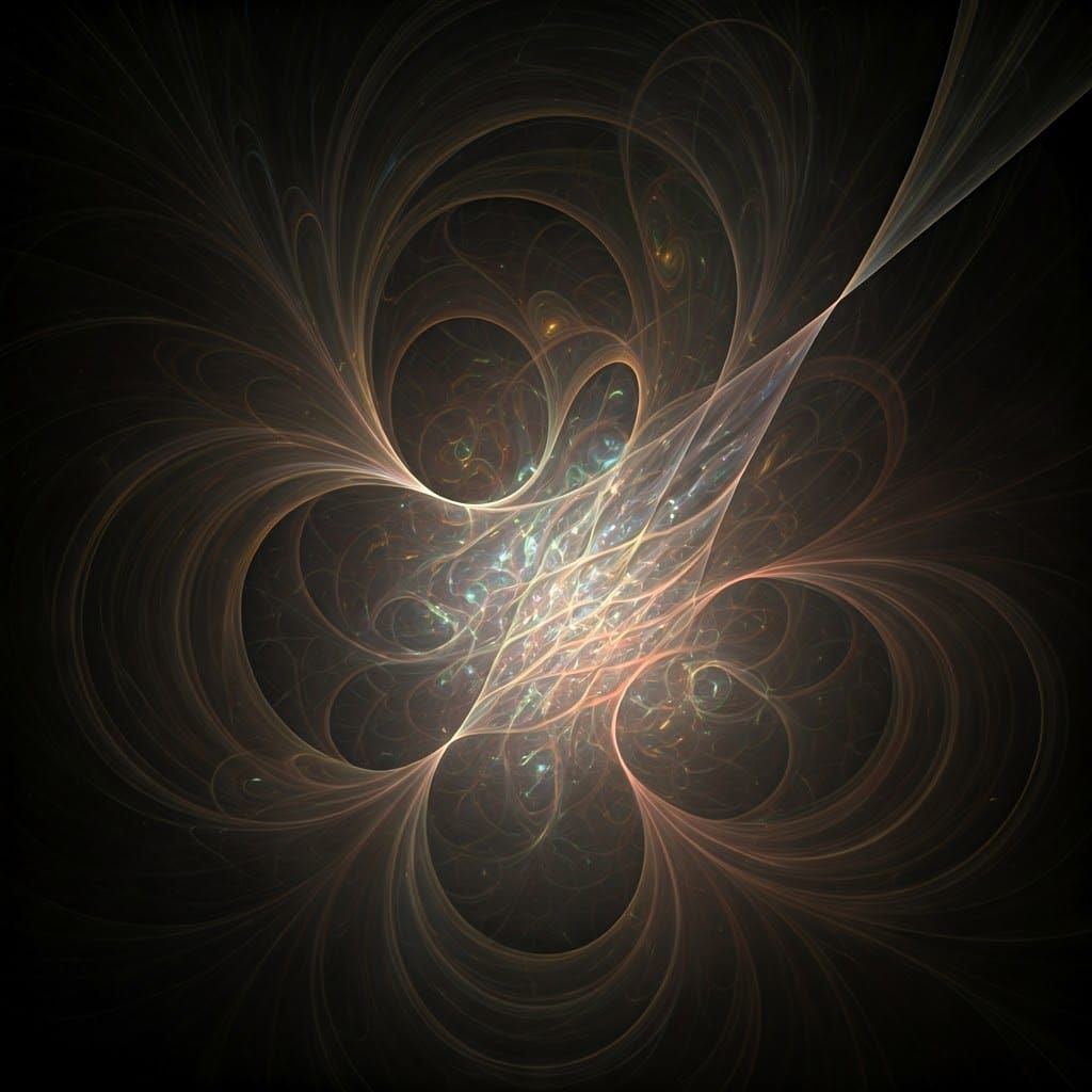 Swirling Aurora of Iridescent Fractal Light