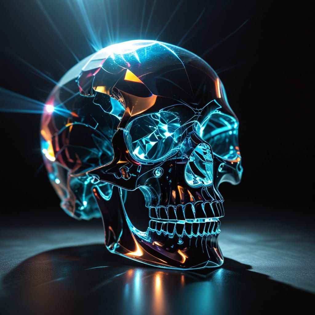 Refracted Light Creates Skull Spectrum