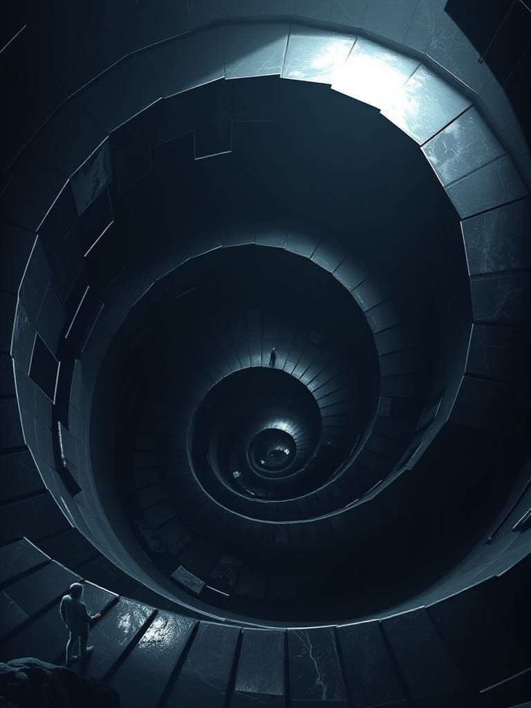 Vertigo Art: Infinite Obsidian Staircase