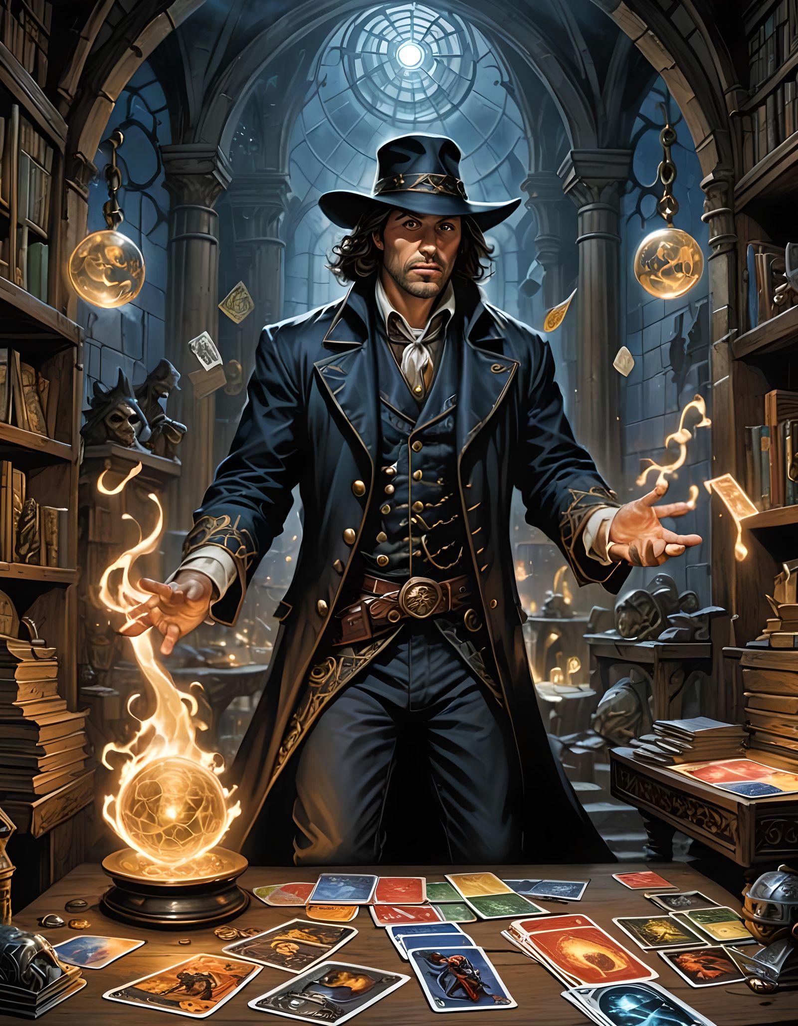 Magician in Dark Fantasy Comic Book Art