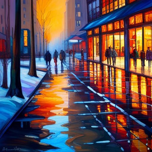 Reflections in a Winter Wonderland Mirror Art