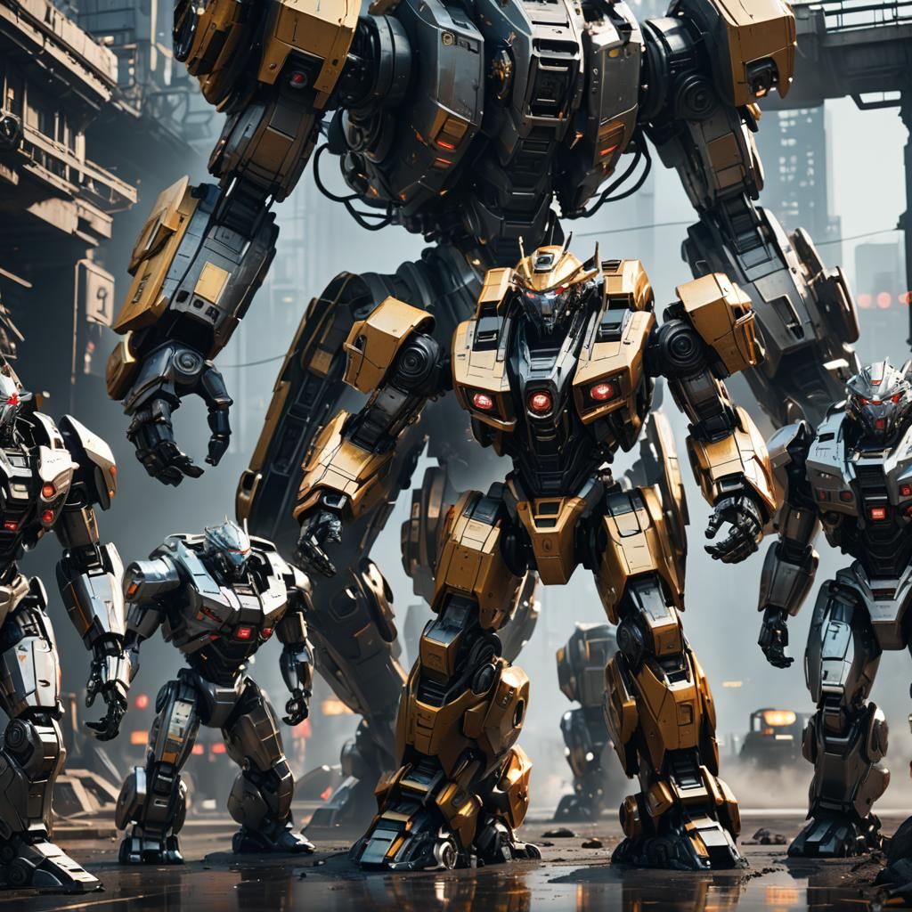 Futuristic Giant Robots and Mechanized Warriors in 8K