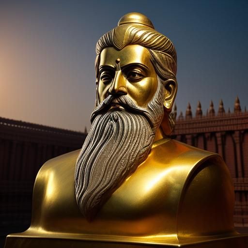 Golden Thiruvalluvar bust