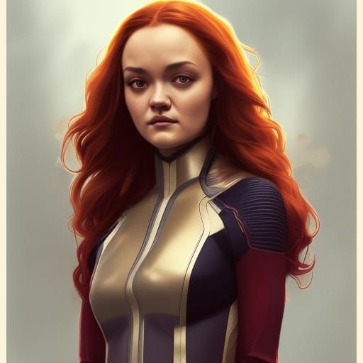 Jean Grey Portrait in Cinematic Style