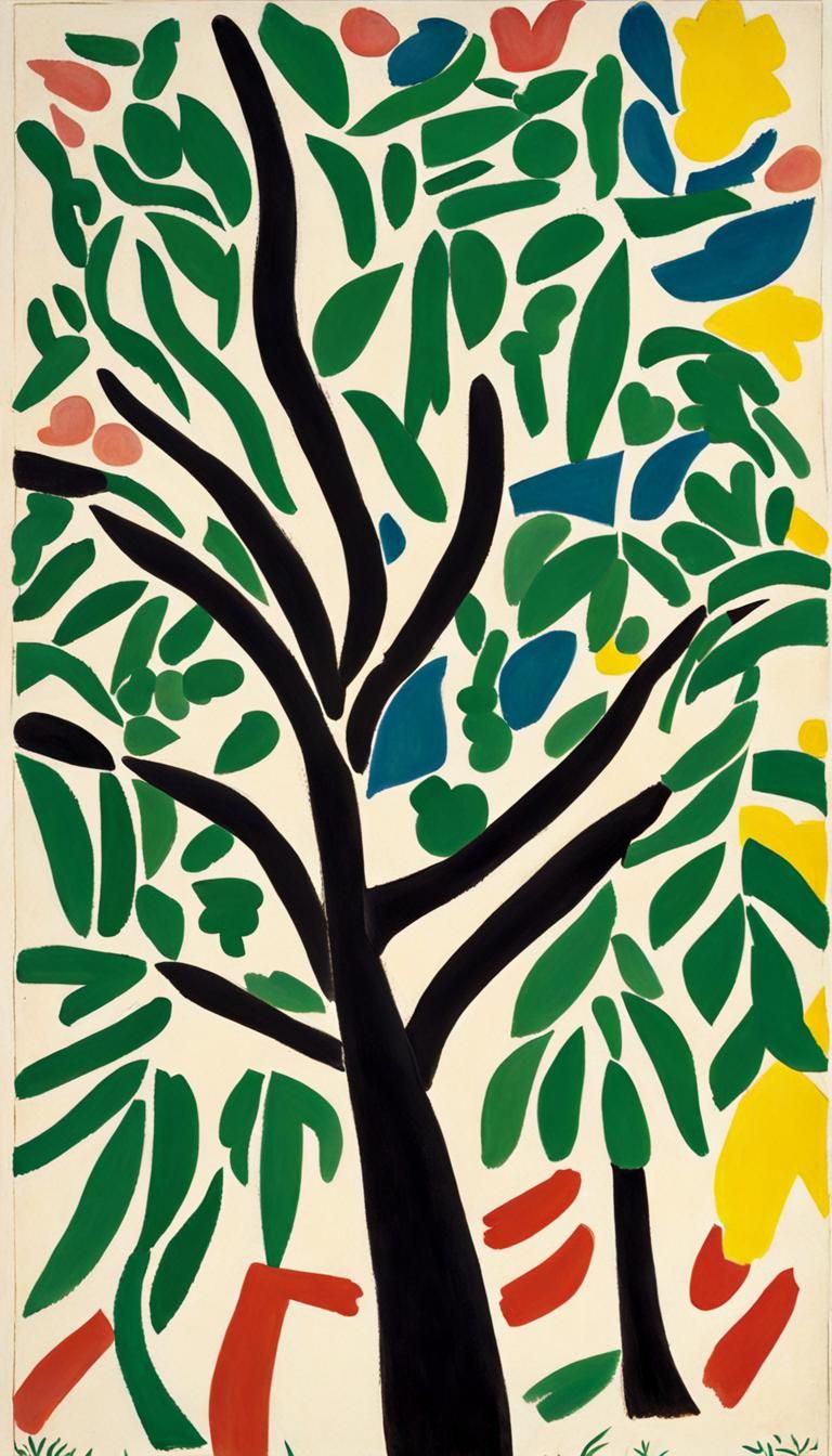 Tree as Fauvist Art by Henri Matisse