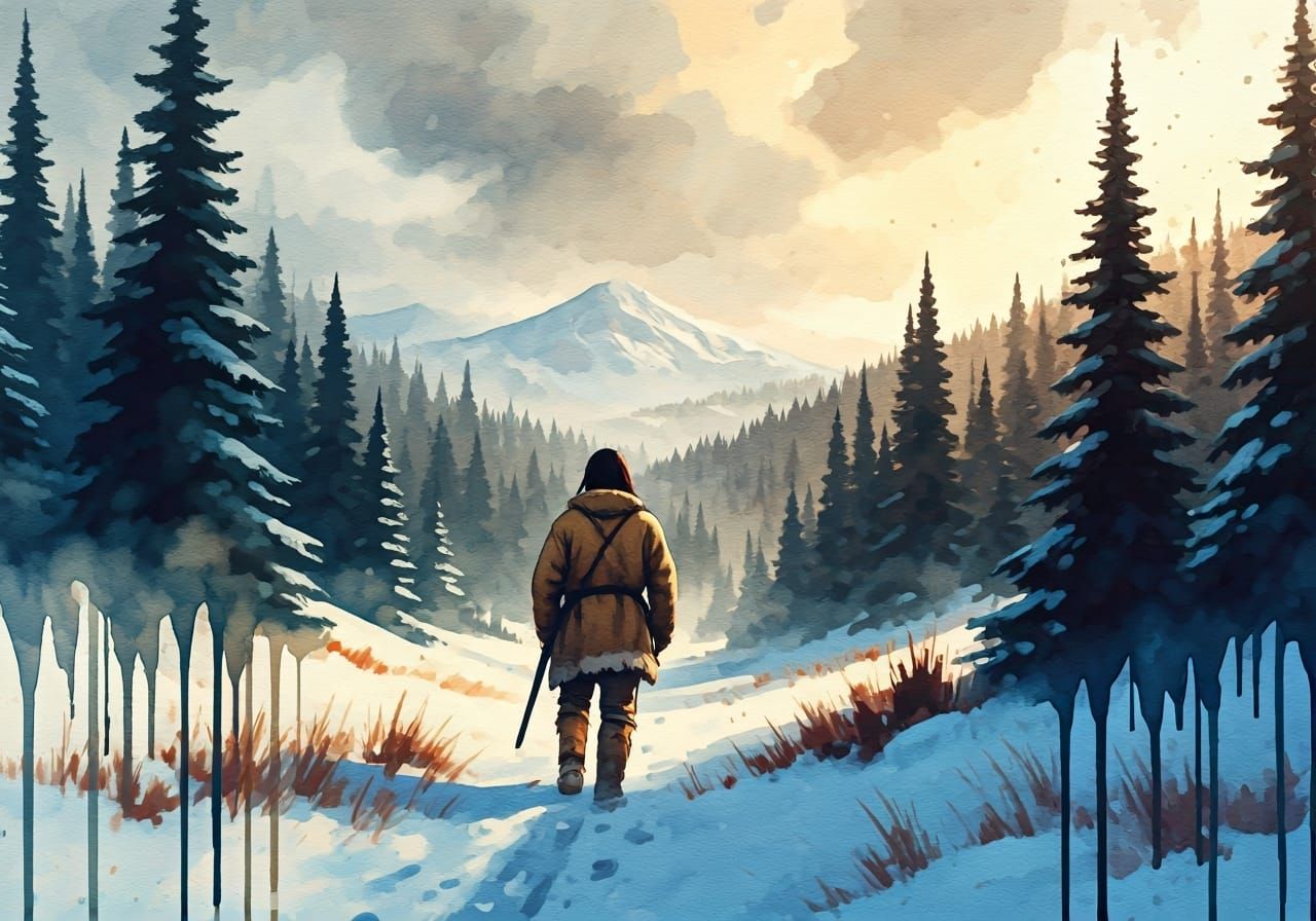 "The Light Beyond the Pines"
Watercolor Reflections Series – Bonus Scene*