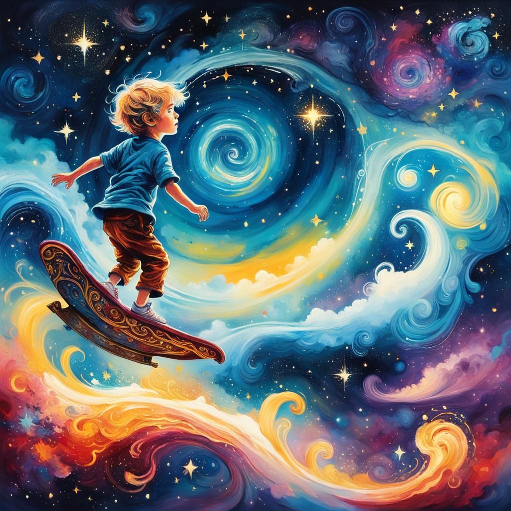 Child's Celestial Magic Carpet Ride