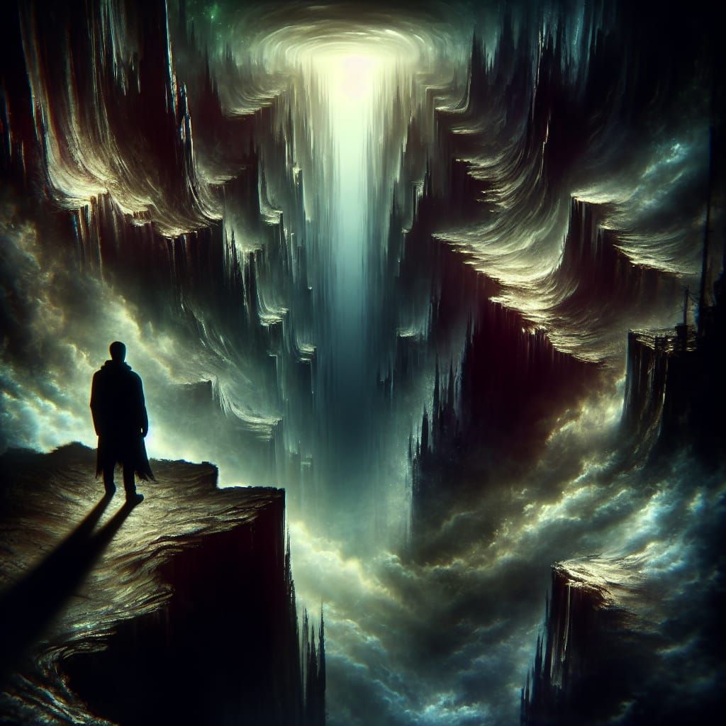 Silhouette Gazing into Infinite Void: Gothic Horror