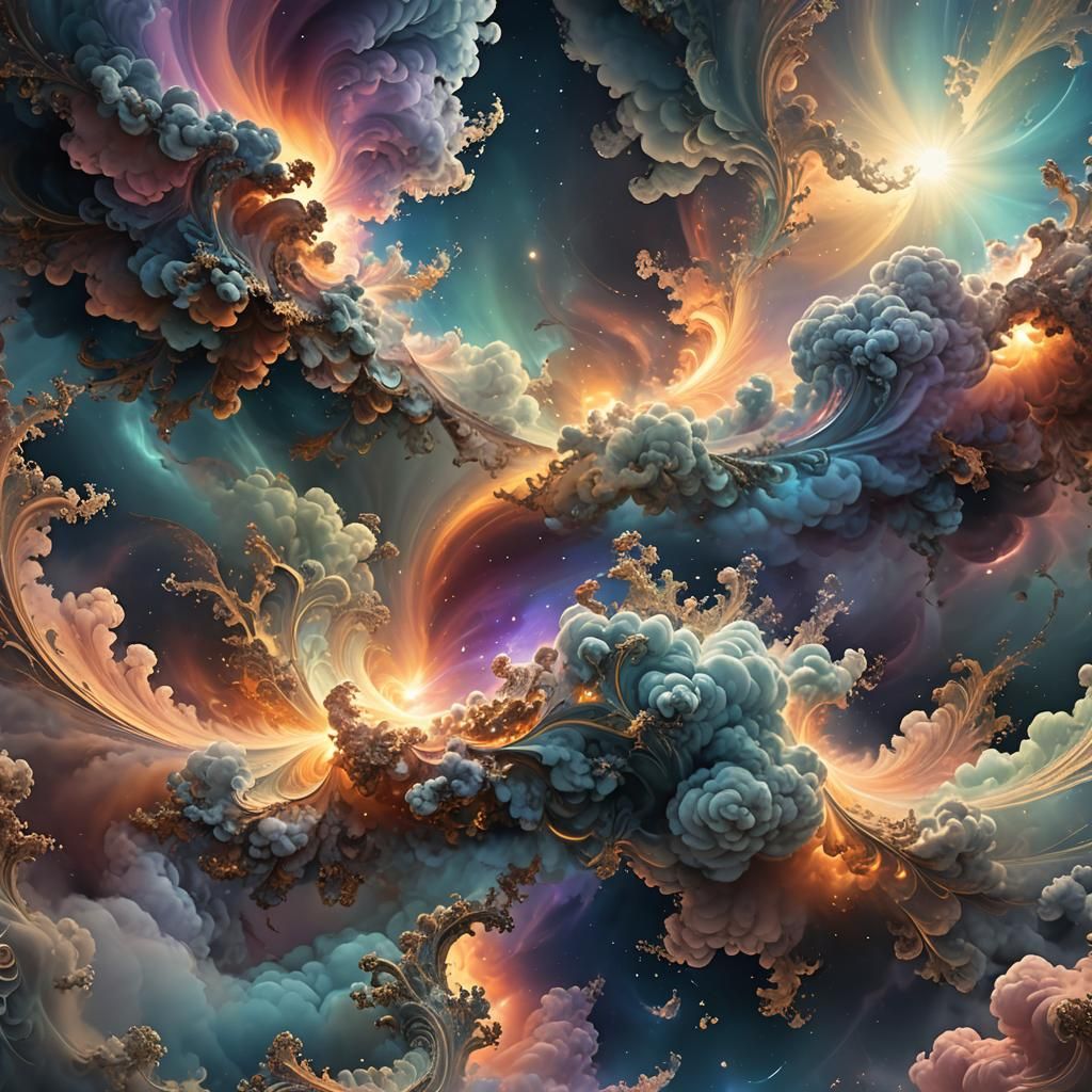 Dramatic Cloudscape in Digital Painting Style