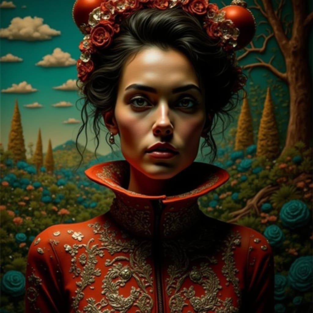 Luxurious Gold and Silver Filigree with Warm Lighting