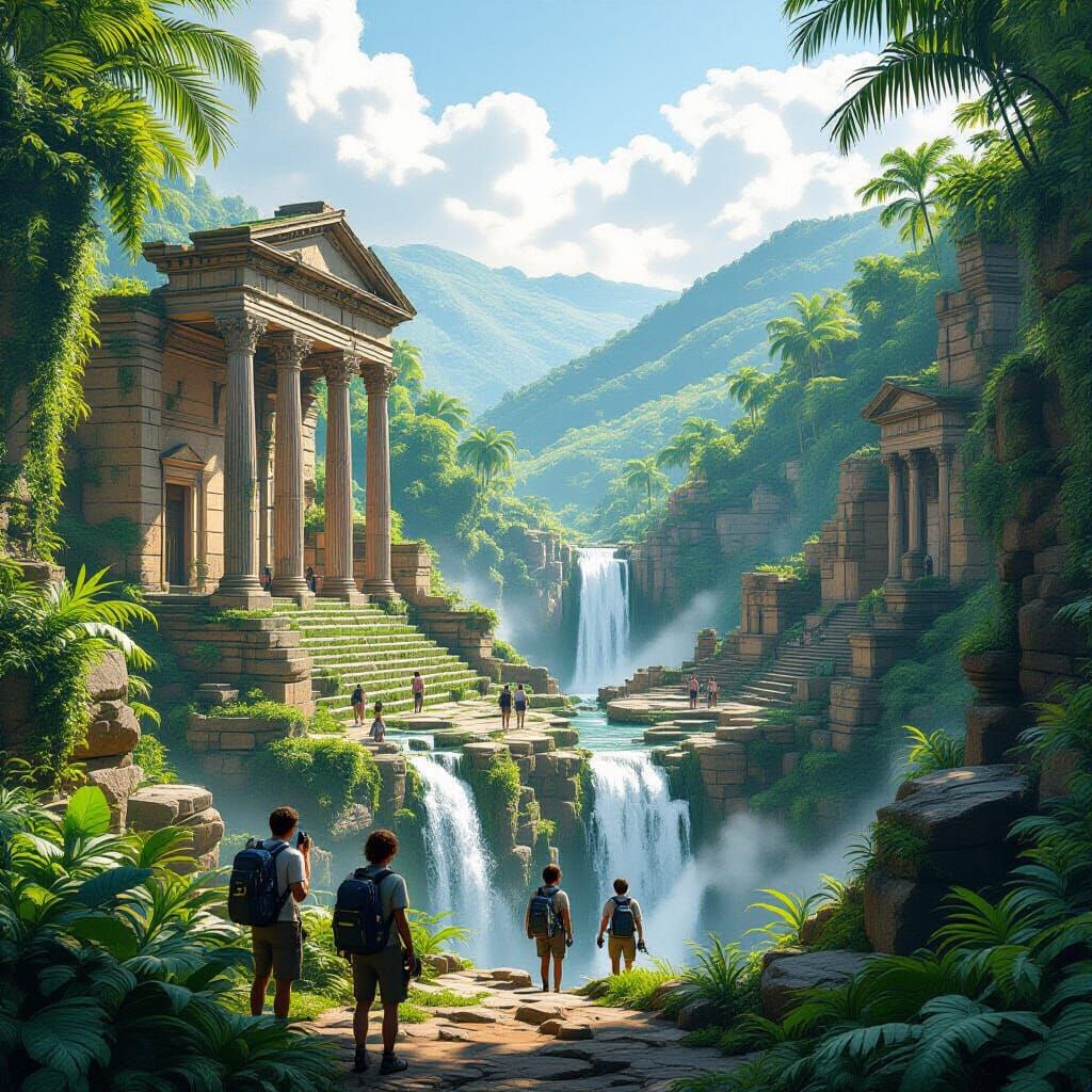 Tropical Jungle Enshrouds Ancient Roman Ruins