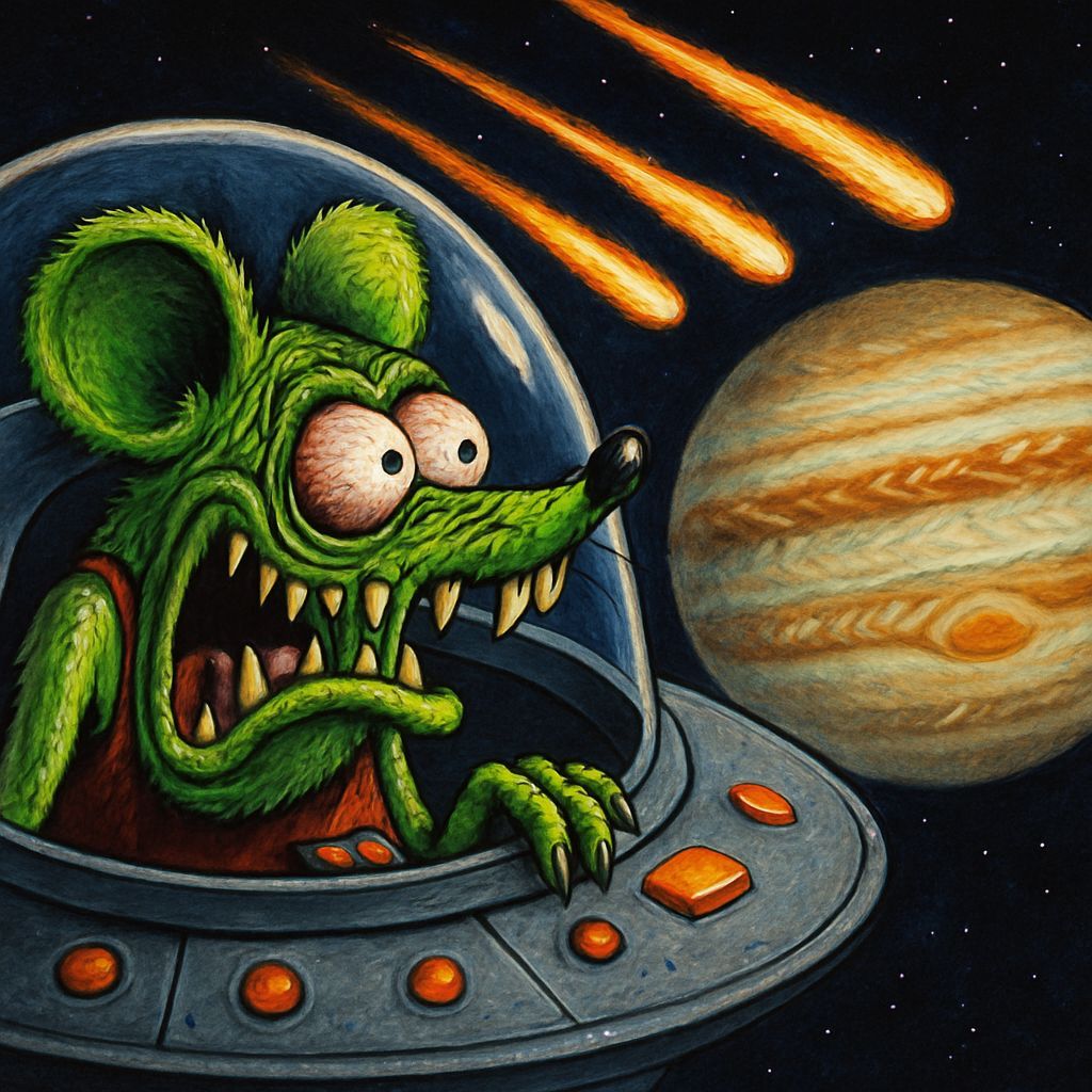 Cosmic Horror: Grotesque Alien Watches Comets Approach Jupit...