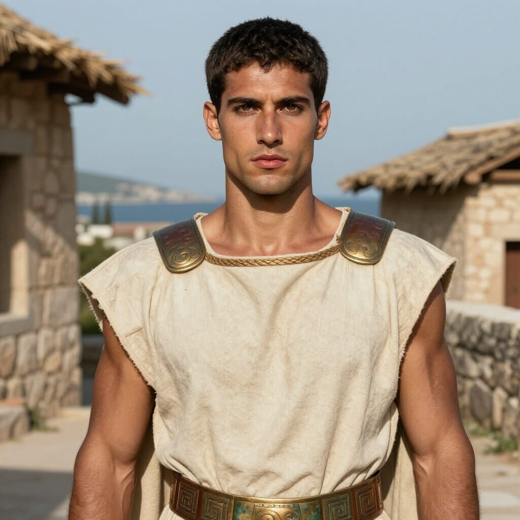 Photorealistic Portrait of Archaic Latin Man