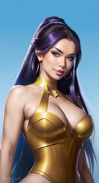 Kim Possible as a Magic Genie, 3D Digital Art