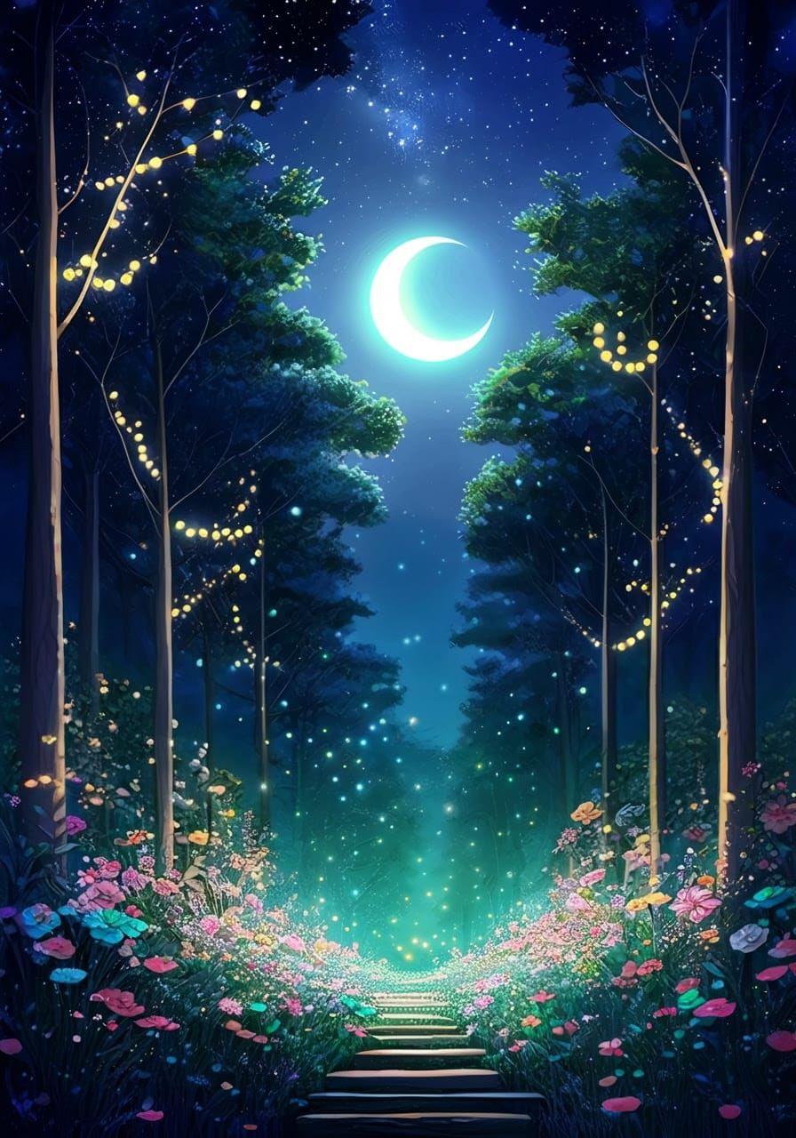 Dreamy Digital Fantasy Landscape in Ethereal Colors