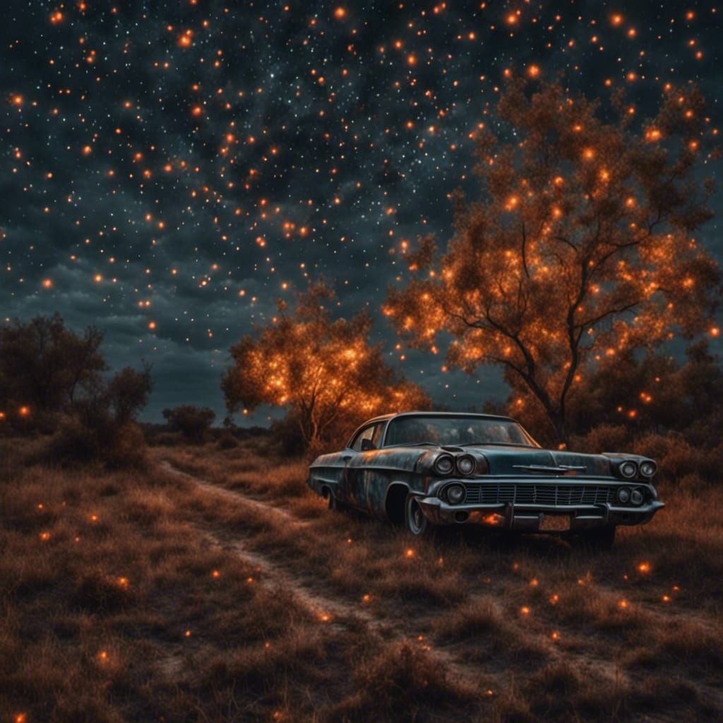 Firefly summer night