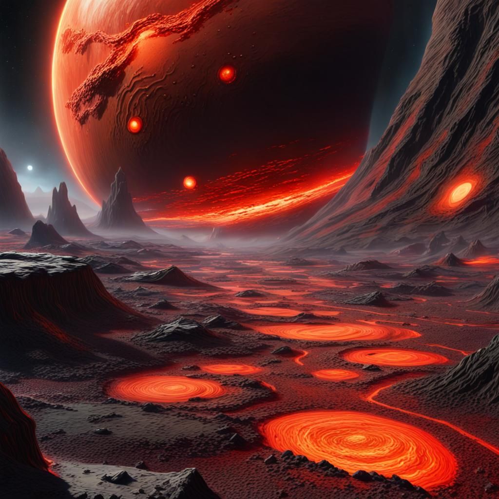 Volcanic Planet Orbiting a Gas Giant