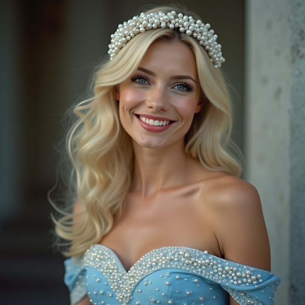 Elegant European Woman in a Soft Focus Realistic Style