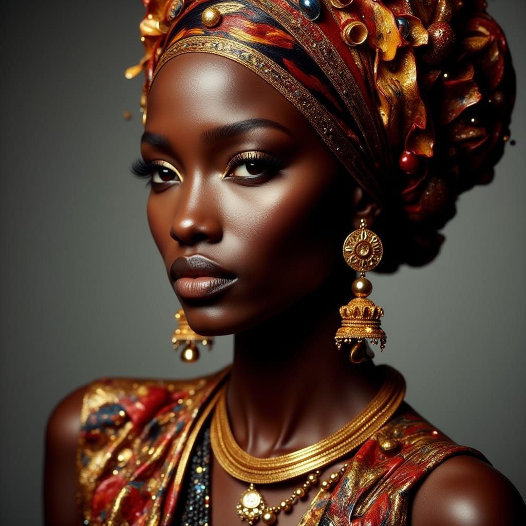 African Princess Vogue Cover Shoot in Regal Regalia