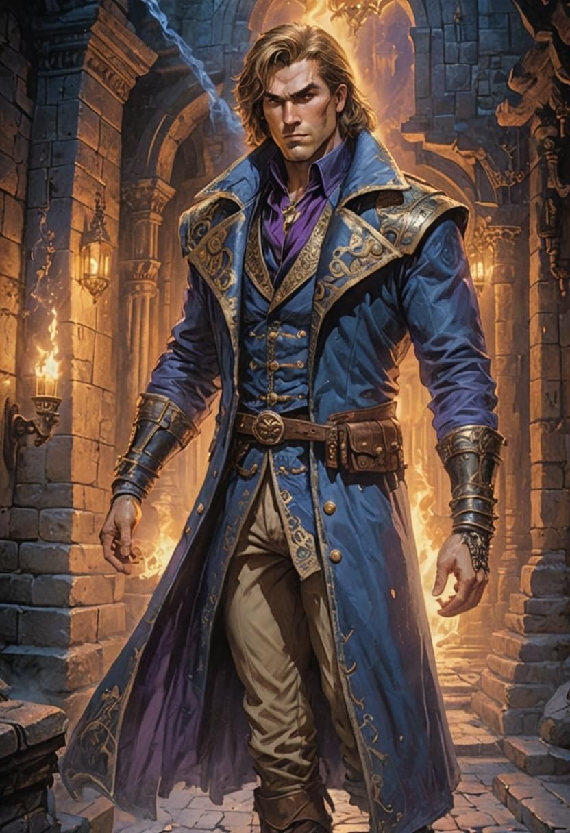 Simon Belmont in Dracula's Castle: Dark Fantasy Art