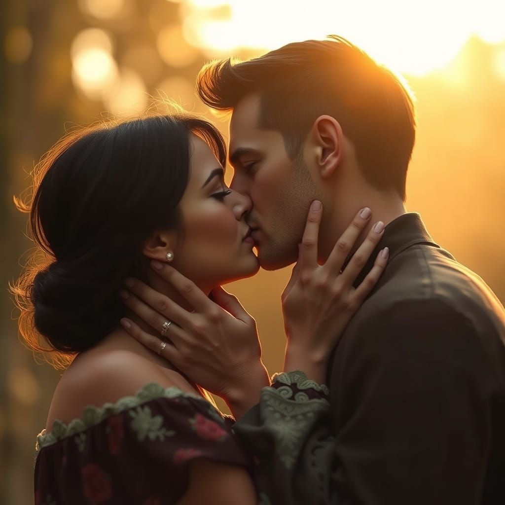 Tender Moment of Love and Intimacy in Soft Focus