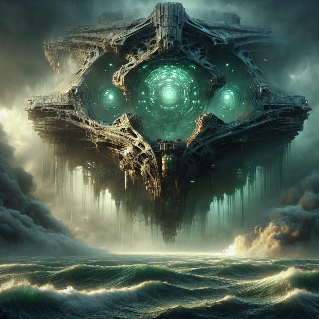 Mysterious, Ancient Biomechanical Vessel in a Dystopian Unde...