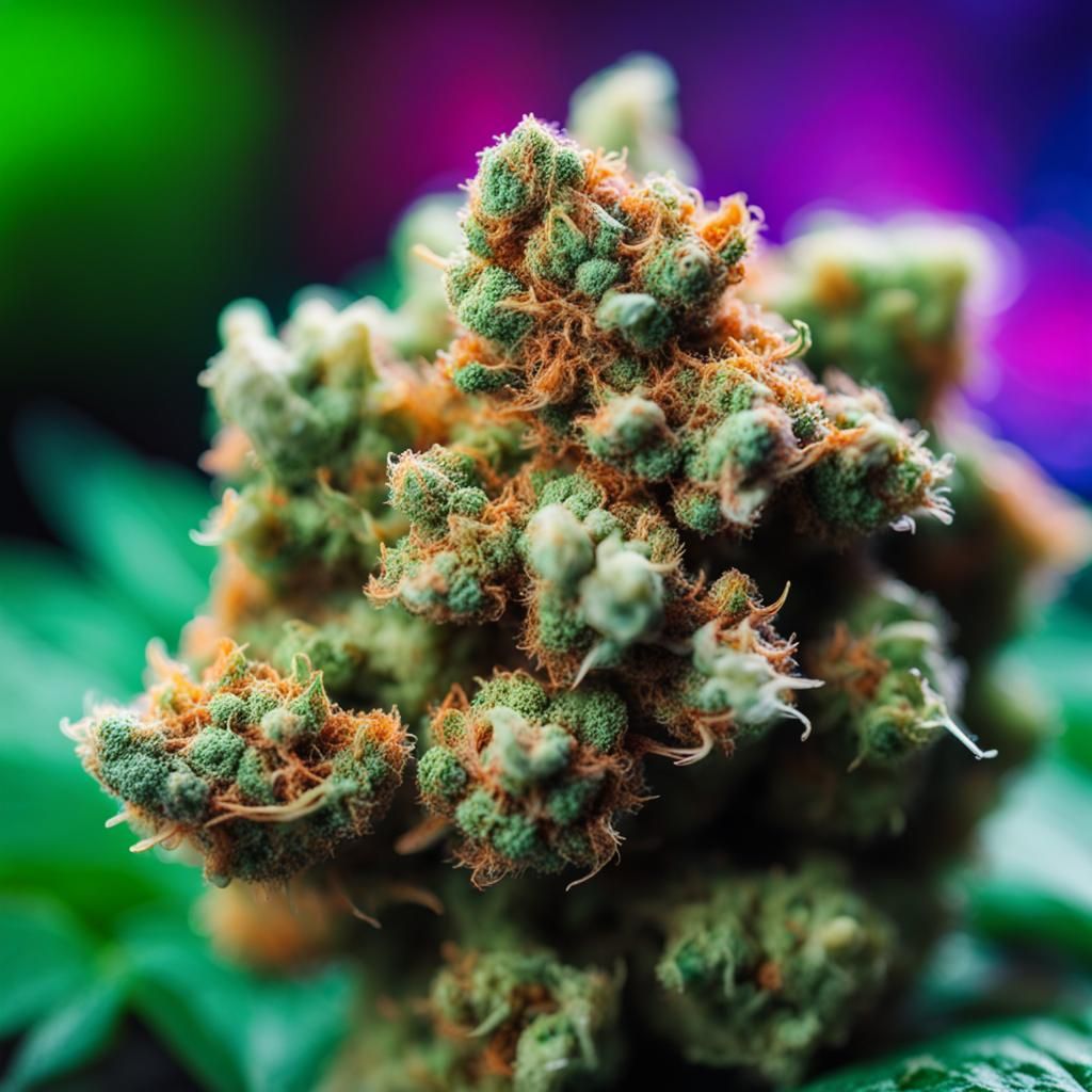 Vibrant Marijuana Nug Close-up