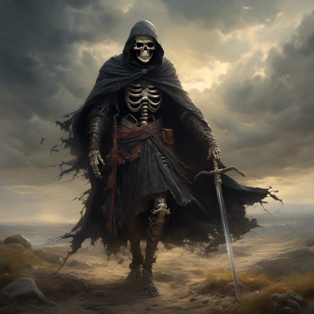 Grim Reaper in a Kilt: AI Generated Image