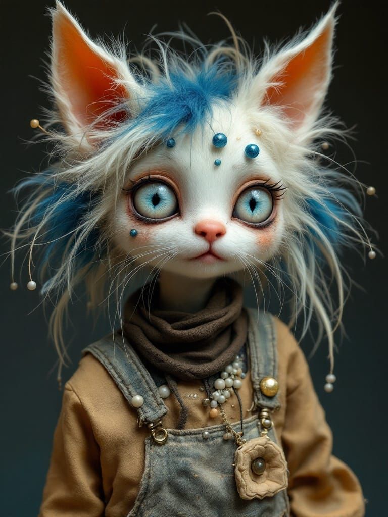 Flibbertigibbets in Gypsy-Chic Picotee Blue Apricot Khaki