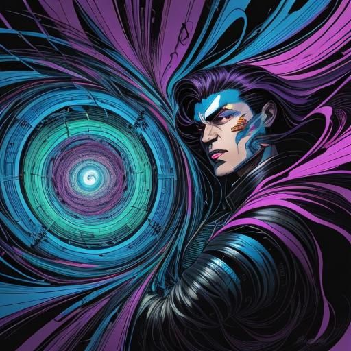 Music Notes Swirling in Comic Book Style