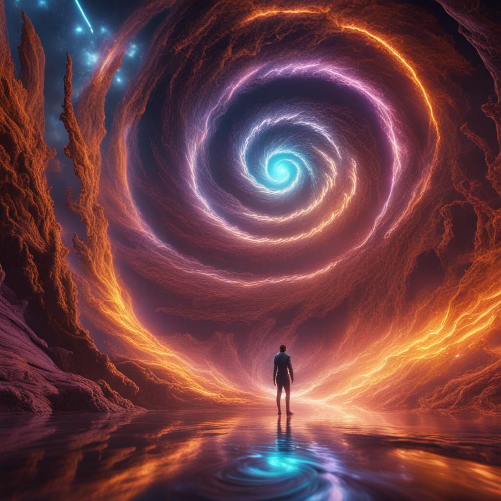 Quasar Dream Vortex: Detailed Matte Painting