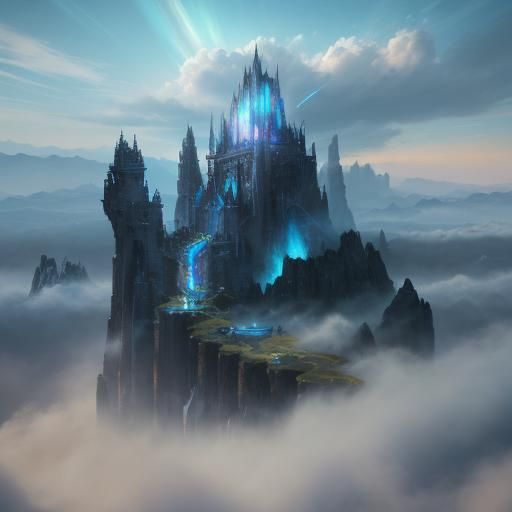 Gojo Satoru in a Mystical Surrealist Realm