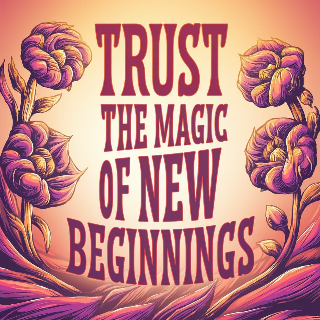 Vibrant Magic of New Beginnings in Enchanted Psychedelic Blo...