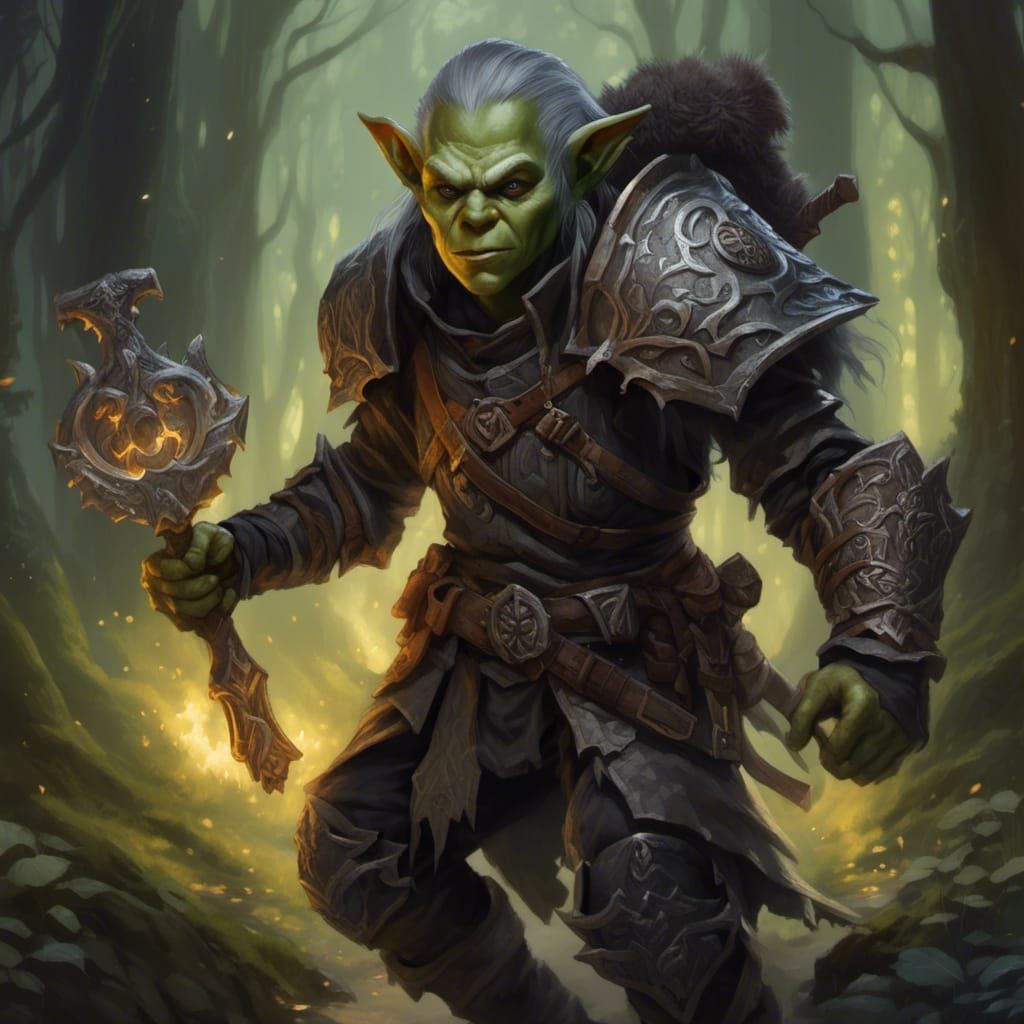 Fantasy Halfling Rogue in Enchanted Forest