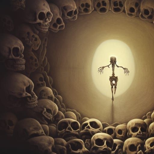 Filigree Skull in Dark Fantasy Library