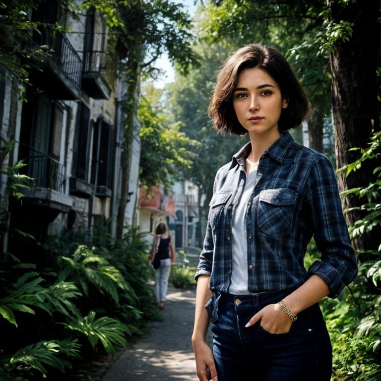 Latin American Journalist in Flannel and Jeans